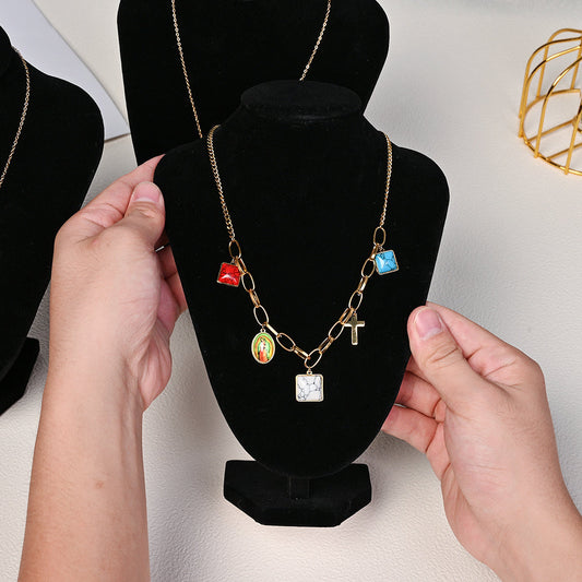 Black Velvet Necklace Display Stand
