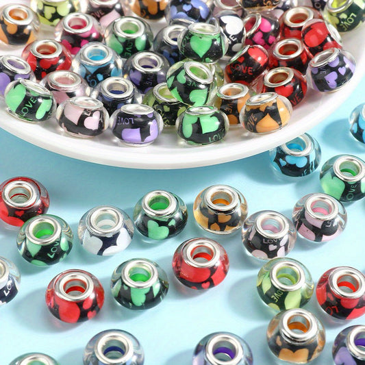 Acrylic Large Hole Spacer Beads