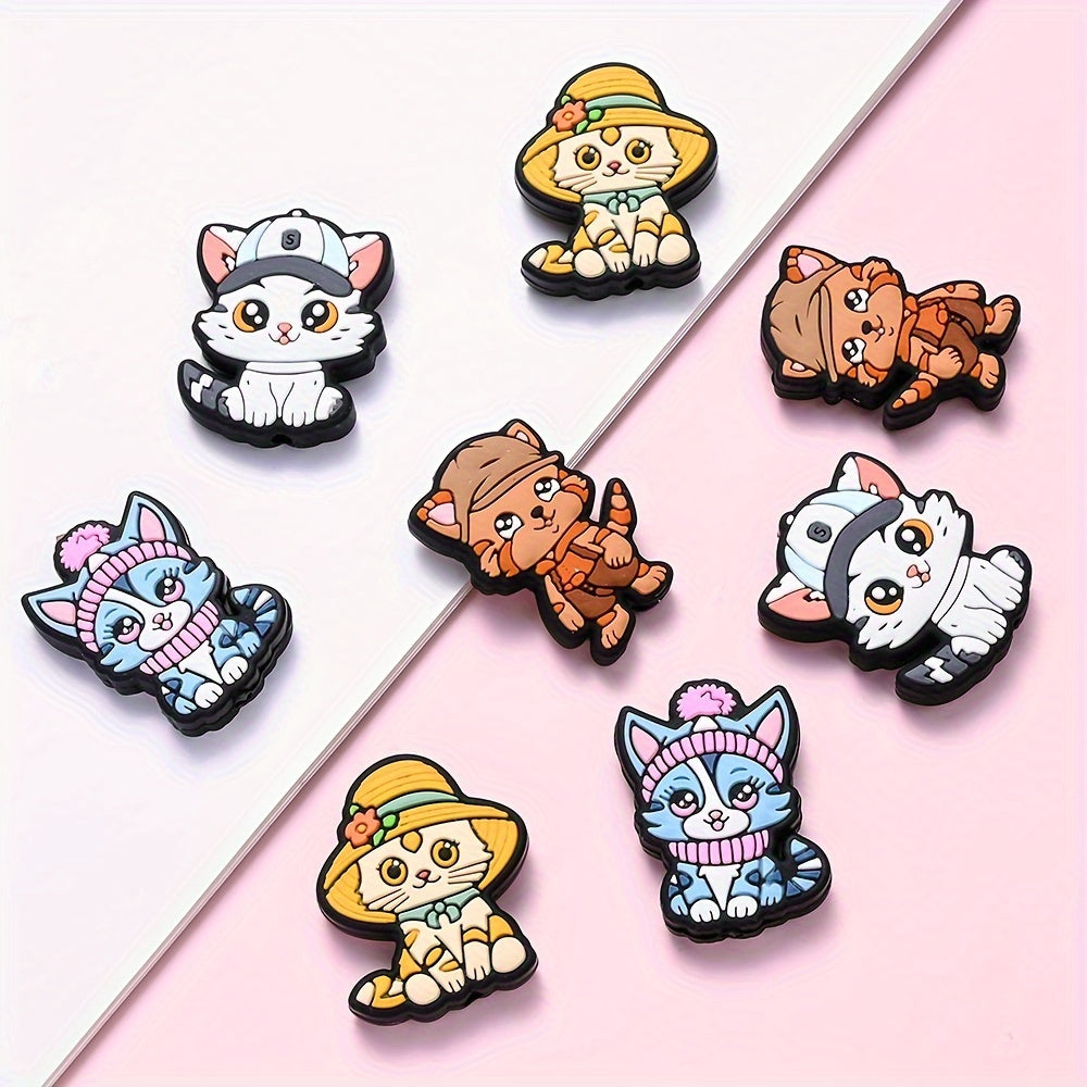 Cat Silicone Beads Set