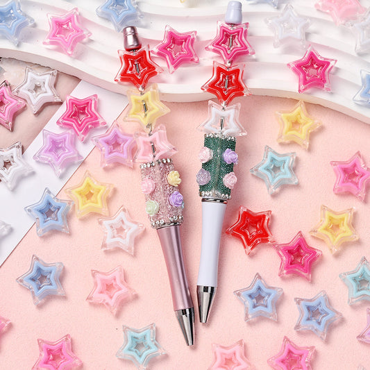 Acrylic Pentagram Beads