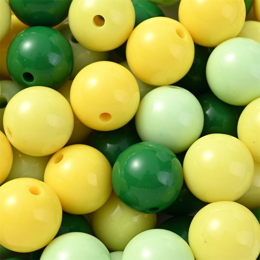 50pcs 16mm Vibrant Acrylic Round Spacer Beads
