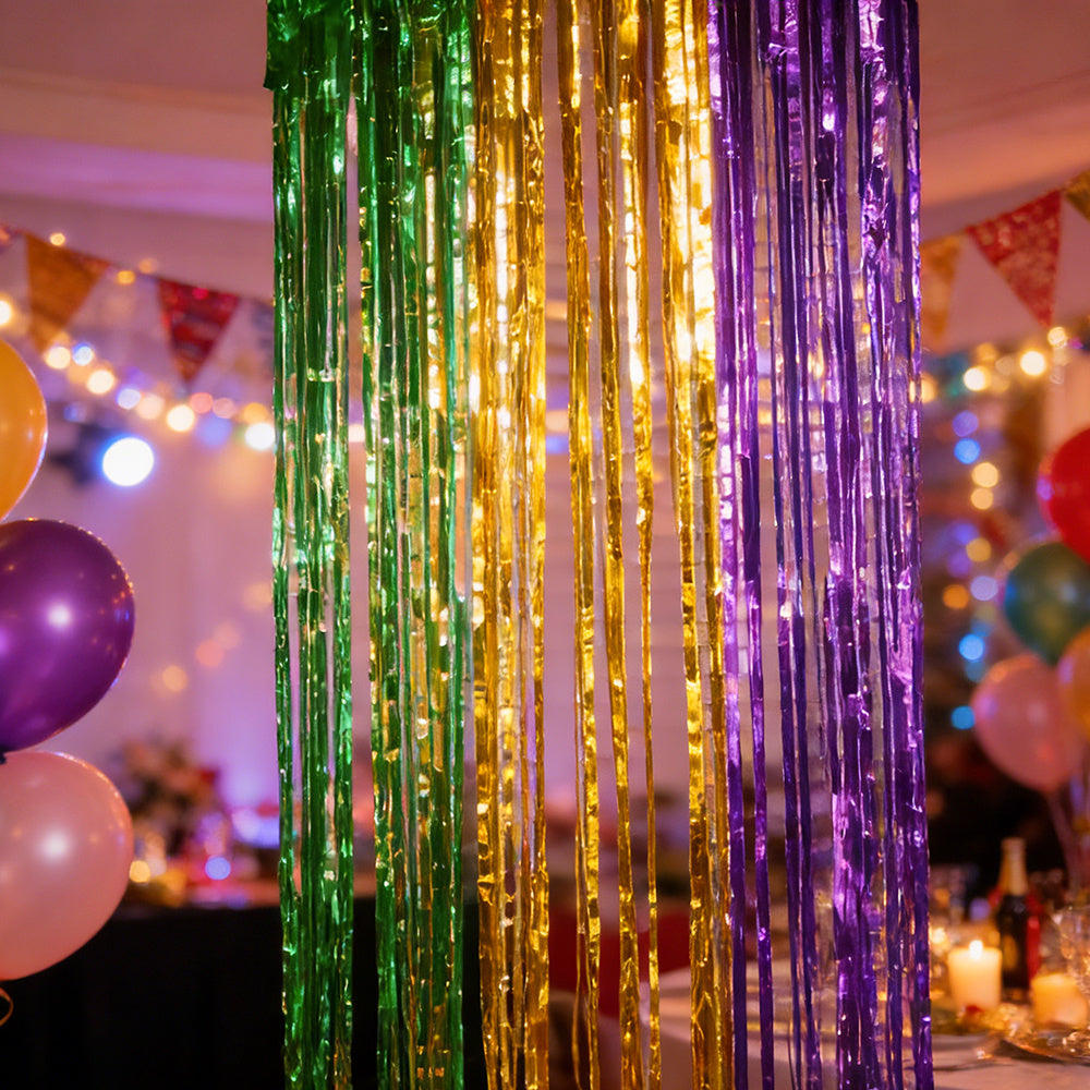 Mardi Gras Metallic Fringe Party Decorations