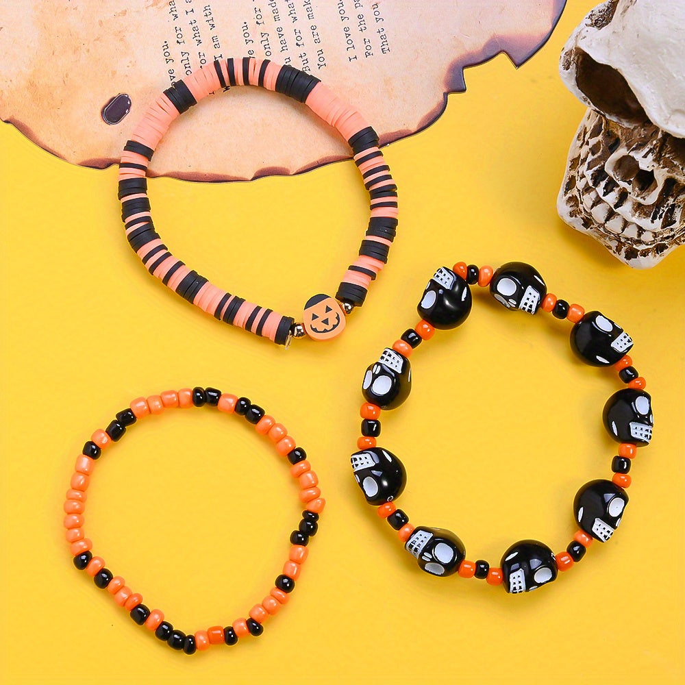 Halloween Beaded Bracelet Set