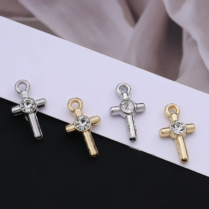 Rhinestone Cross Pendant Charms