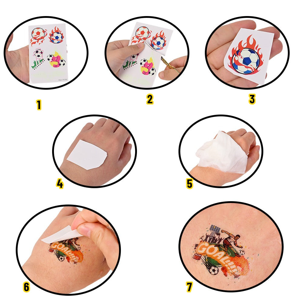 10-Piece Glow-in-the-Dark Soccer Temporary Tattoos