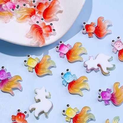Luminous Goldfish Resin Patch Beads