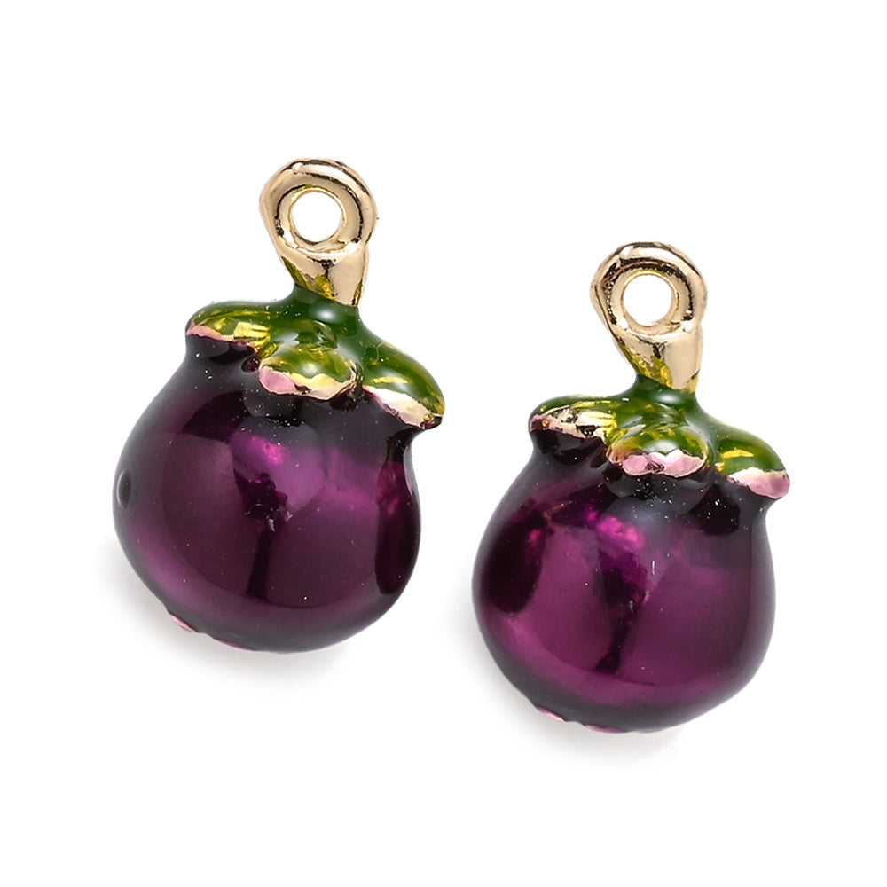 2PCS Fruit Series Alloy Pendant Set