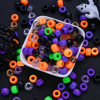 100/200pcs 6x9mm Colorful Pony Acrylic Beads
