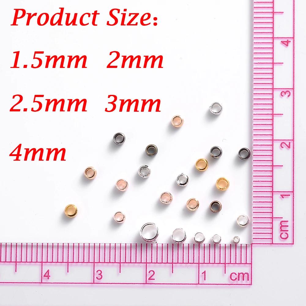 500pcs Copper Ball Crimp End Beads
