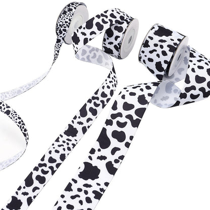 Cow Pattern Polyester Ribbon
