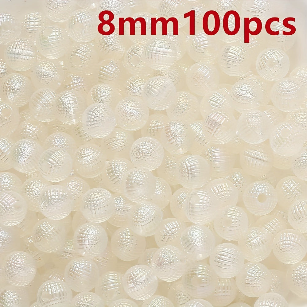 50-100pcs 8/10mm Acrylic Spacer Beads Loose Macarone Jewelry Beads