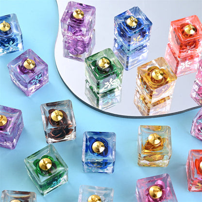 5-Piece Transparent Square Rose Glow Pendants