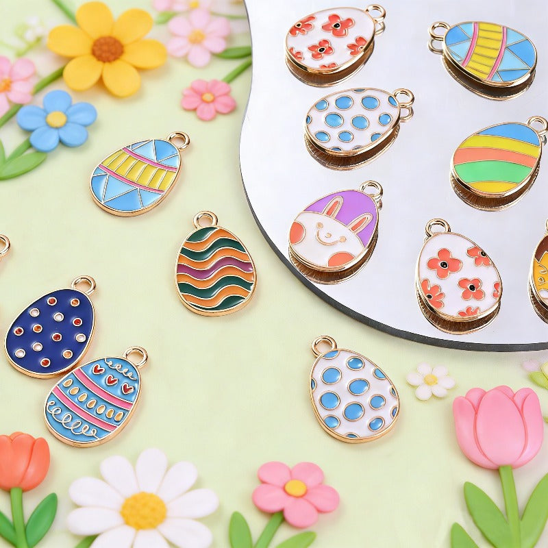 Easter Egg Alloy Pendants
