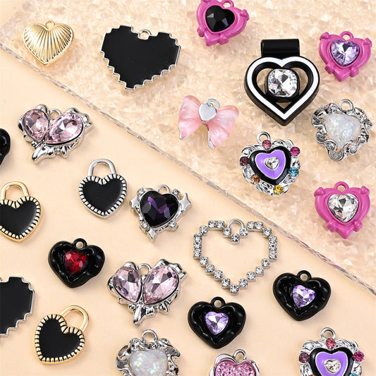 Heart Rhinestone Pendant Set