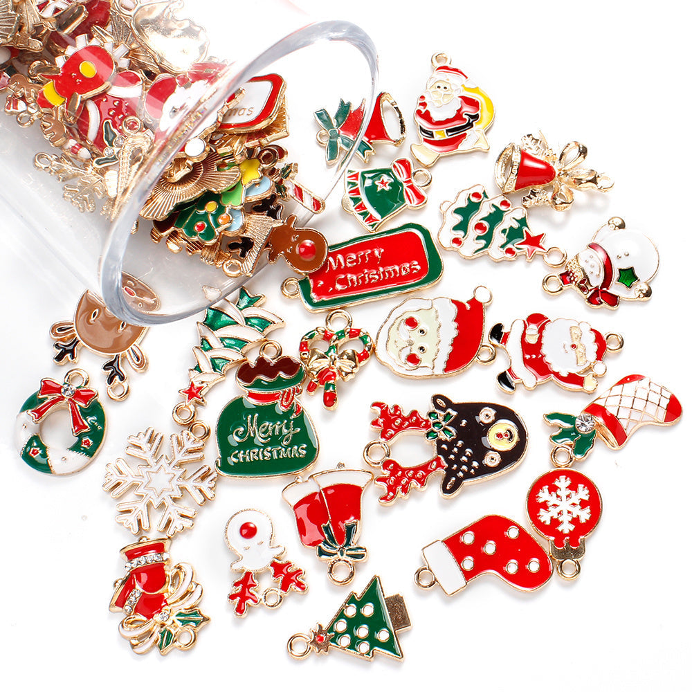 Mixed Metal Christmas Pendants
