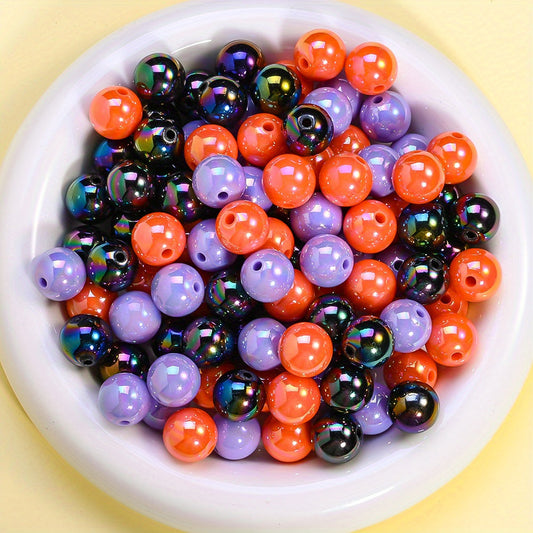 Vivid Colored Round Acrylic Beads