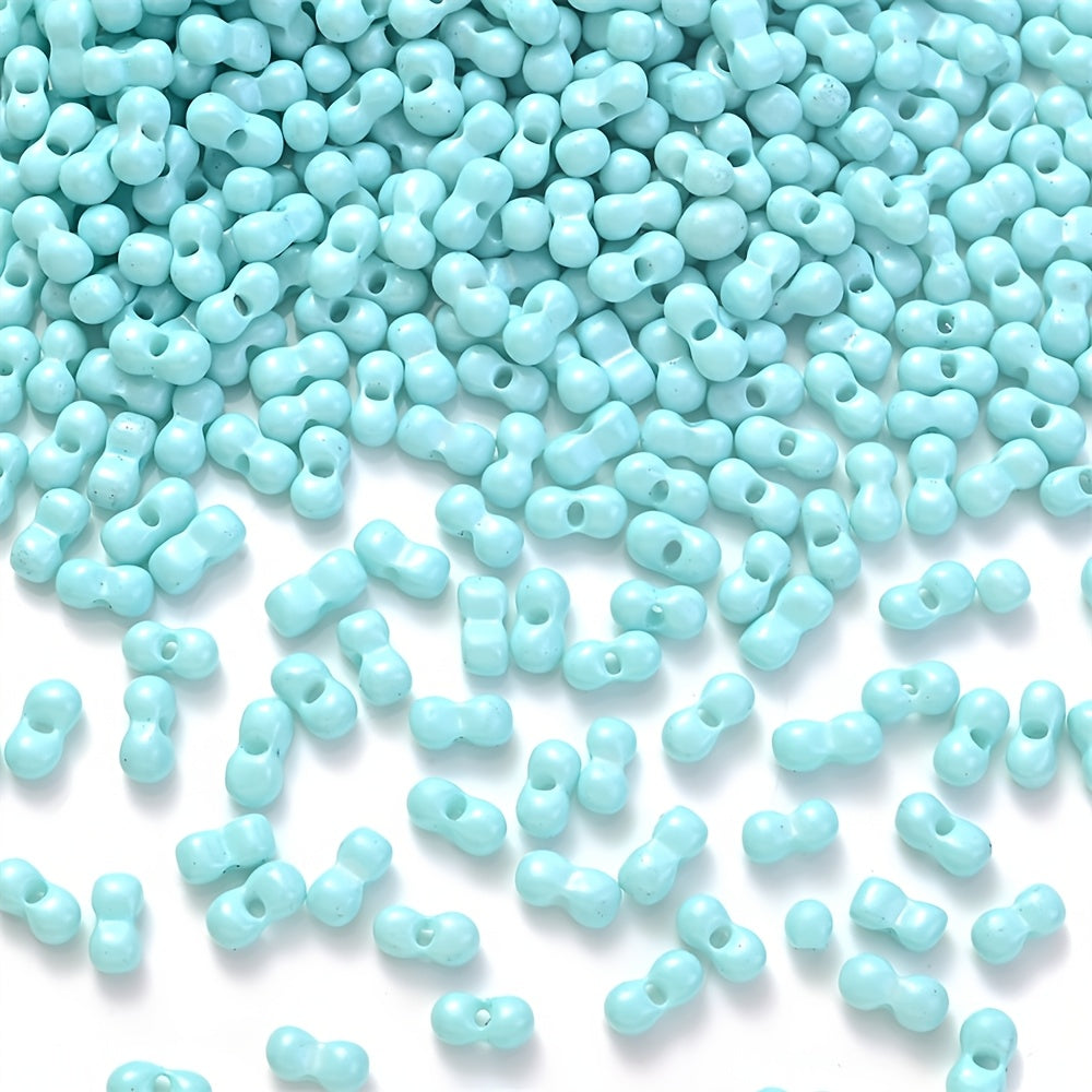 200PCS 3×6mm Mini Colorful Peanut Spacer Beads