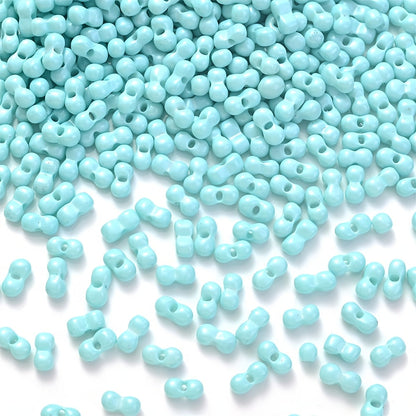 200PCS 3×6mm Mini Colorful Peanut Spacer Beads