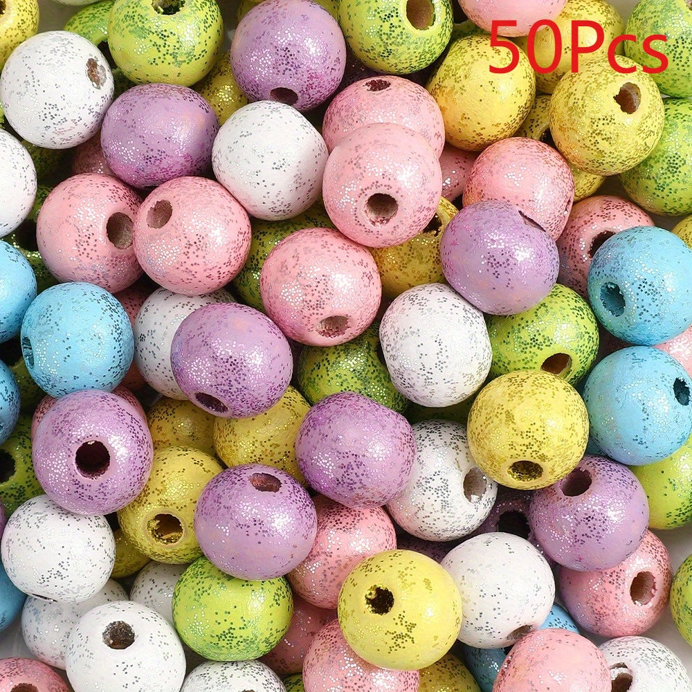 Shiny Round Wooden Beads