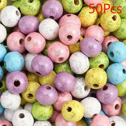 Shiny Round Wooden Beads