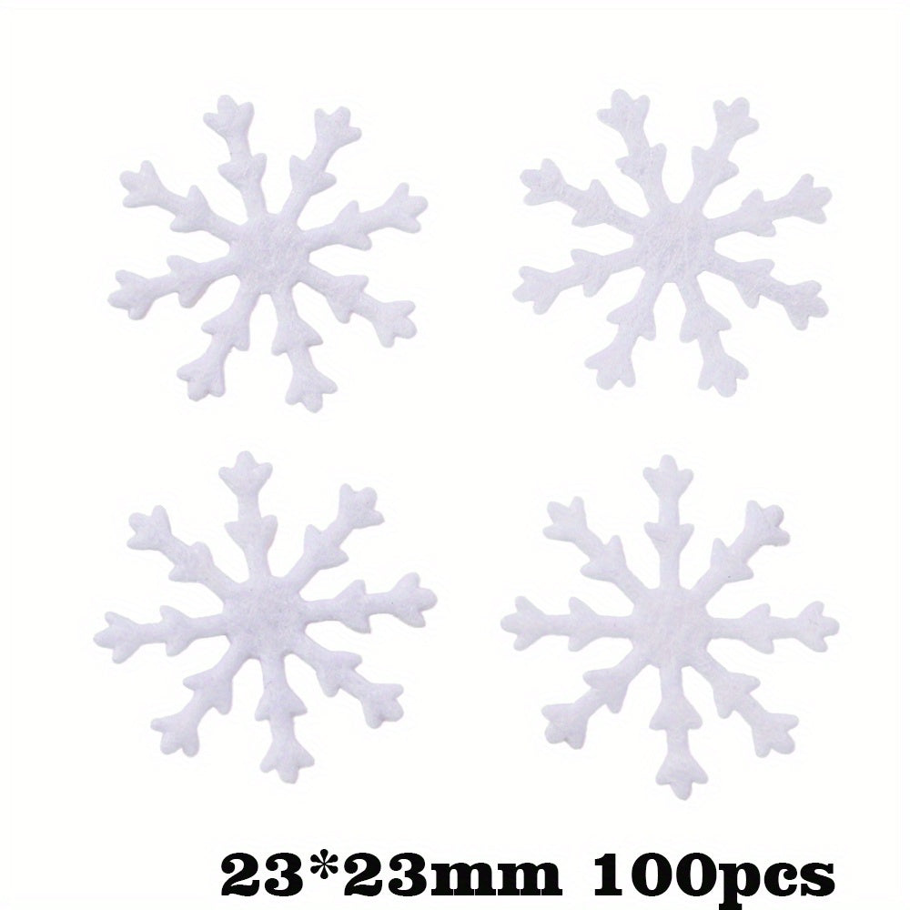 Gold & White Snowflake Polyester Decorations