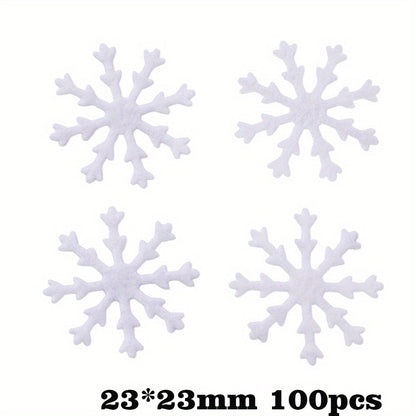 Gold & White Snowflake Polyester Decorations