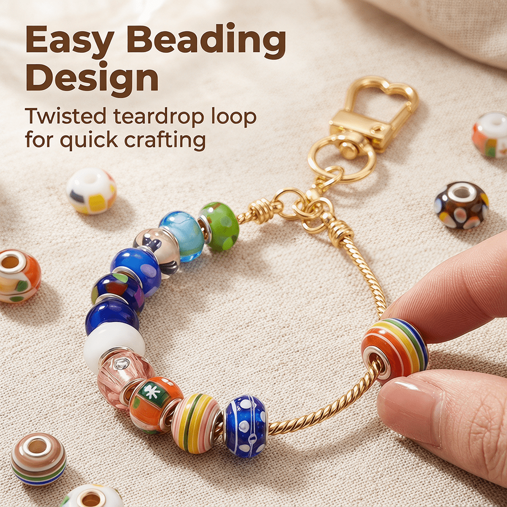 Blank Beadable Keychain Set