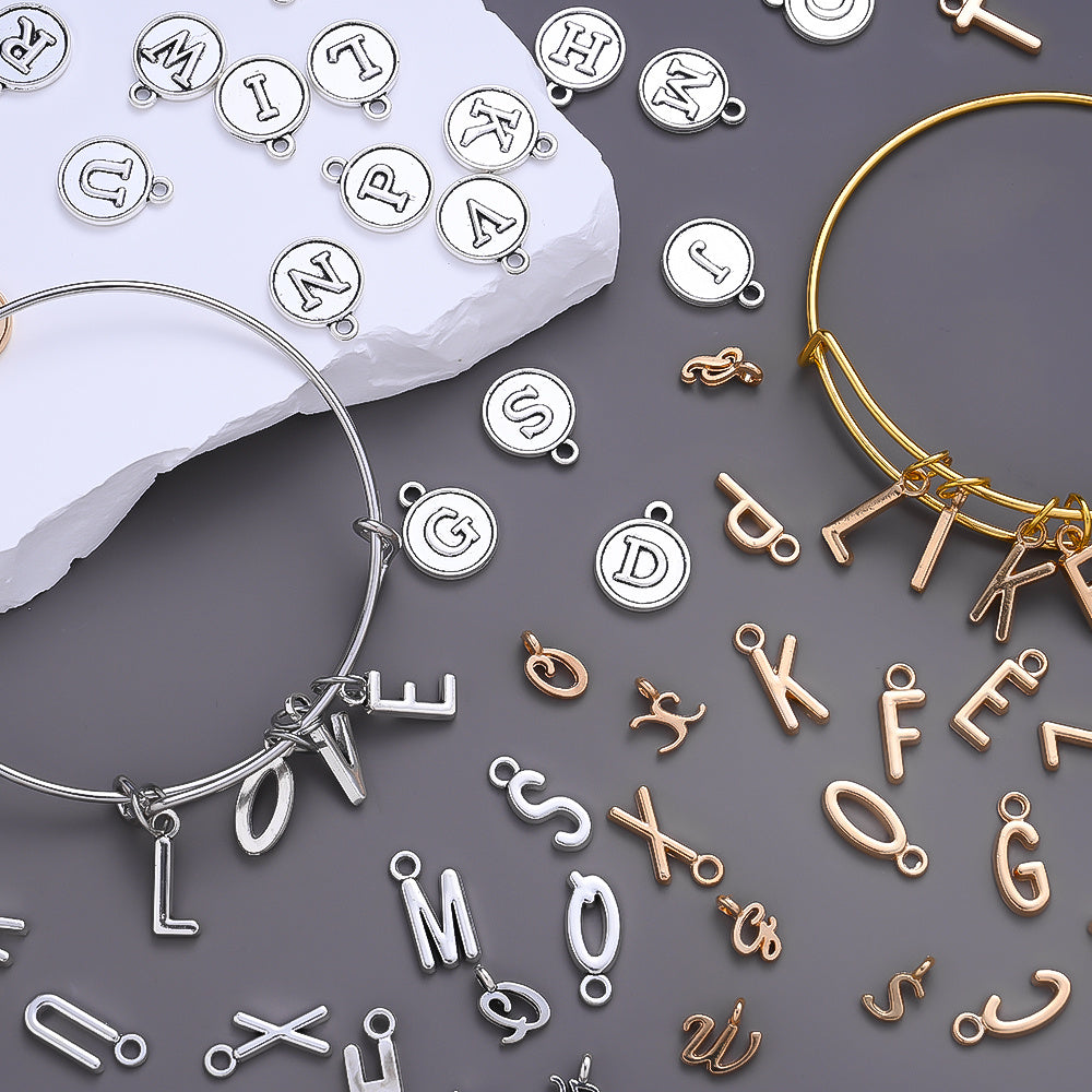 78/156PCS A-Z Alloy Letter Pendant Set