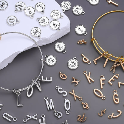 78/156PCS A-Z Alloy Letter Pendant Set