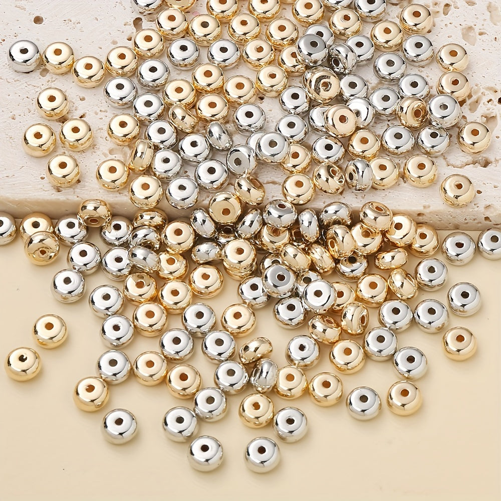 100PCS 7mm Bright Round CCB Spacer Bead Set