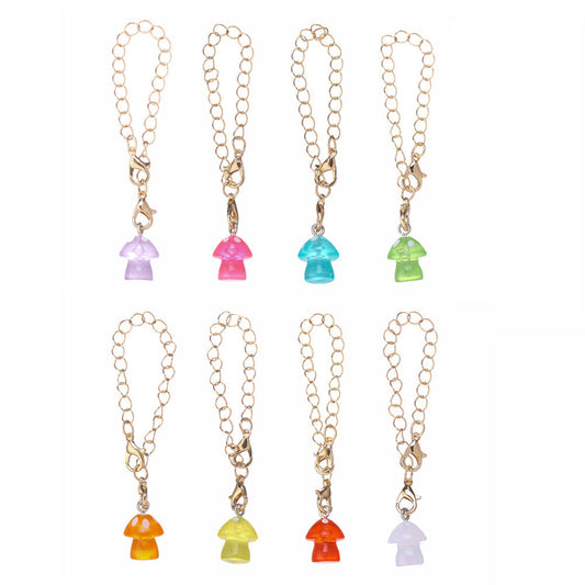 Mini Mushroom Stone Pendant Charms