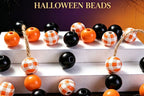 Halloween Buffalo Plaid Wooden Beads