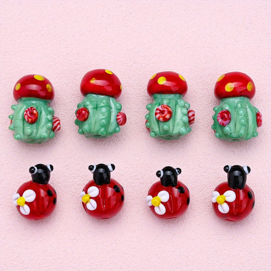 Beetle Cactus Glass Beads