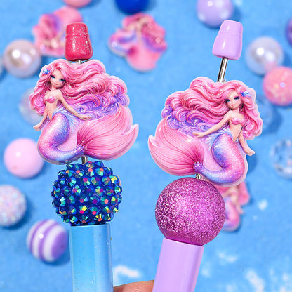25pcs/set Mermaid Princess Acrylic Beads Set