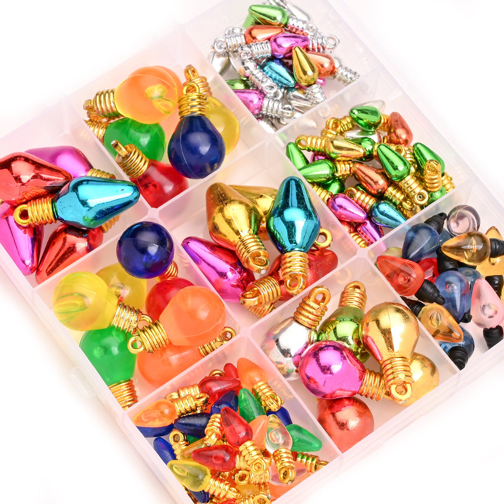 10PCS 6–28mm Light Bulb Shape Resin Pendant Set