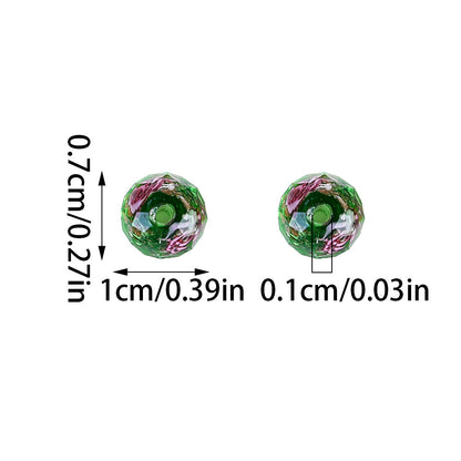 Faceted Rose Flower Glass Beads