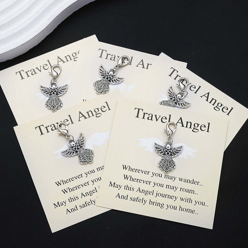 Vintage Angel Feather Keychain Gift Set