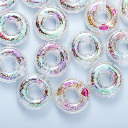 2/3.3cm Large-Hole Donut Acrylic Spacer Beads