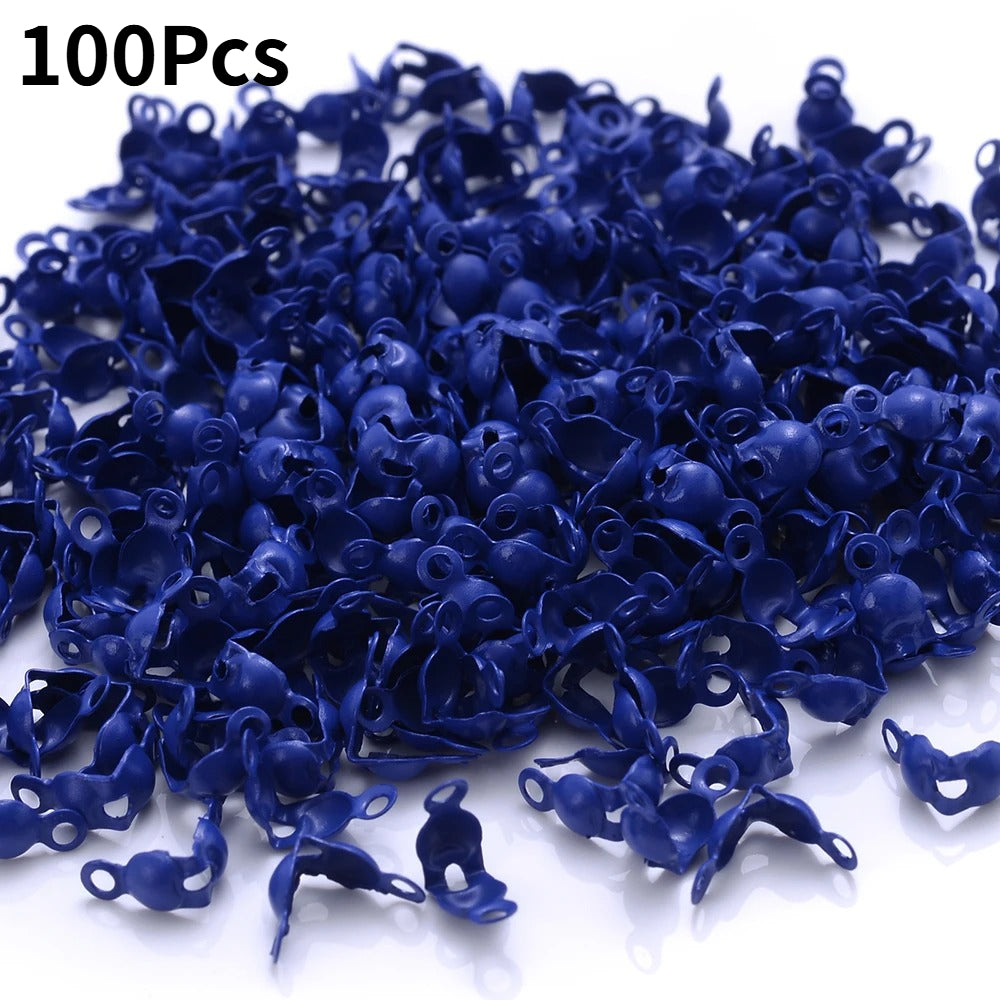 100/200pcs 4x8mm Ball Chain Connector Crimp Beads