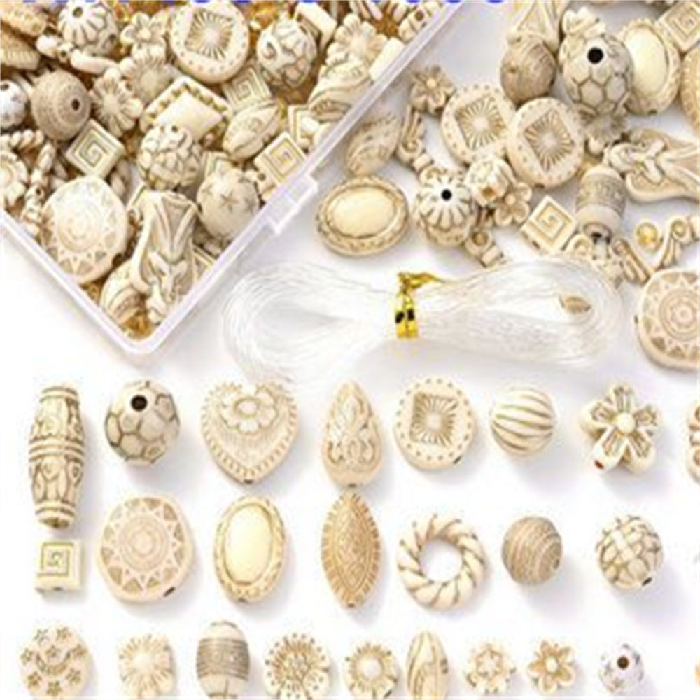 Vintage Floral Acrylic Bead Set