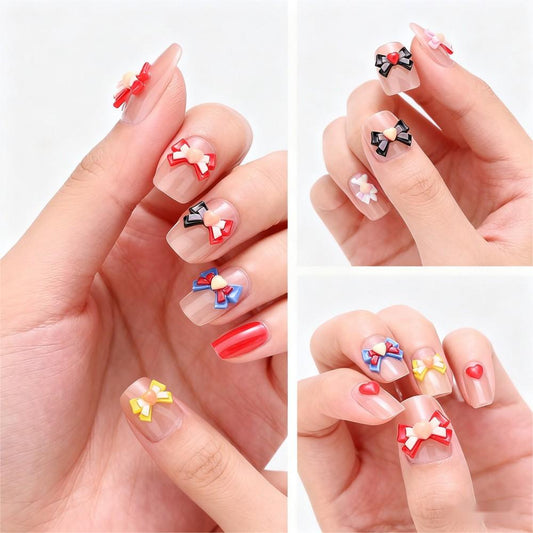 3D Mini Bow Resin Nail Charms