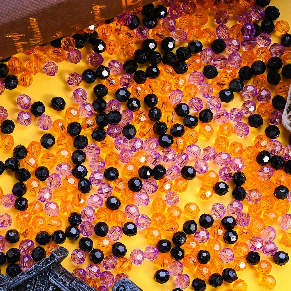 200pcs/set 4x6mm Halloween Rondelle Faceted Beads