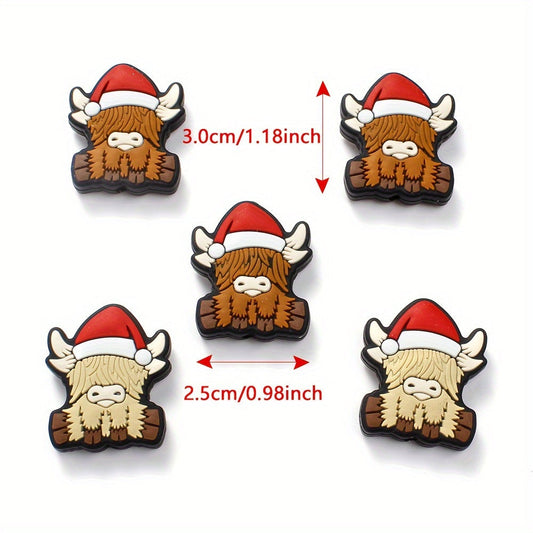 Silicone Christmas Calf Beads