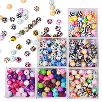 Vibrant Silicone Focal Beads Set