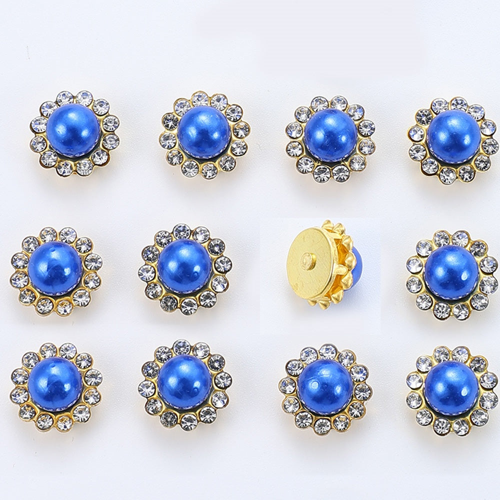 Flower Rhinestone Pearl Cabochons