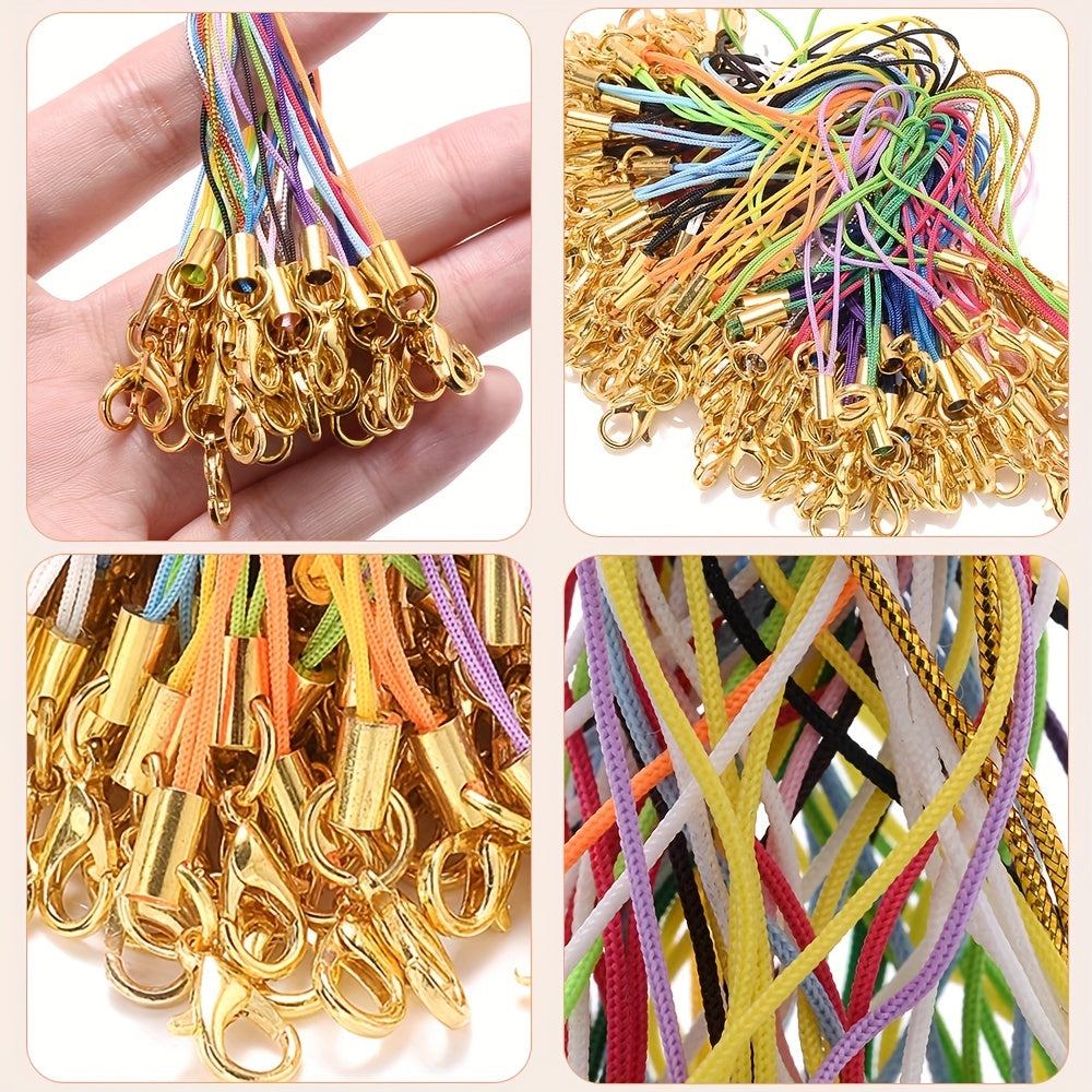50PCS 70mm Colorful Nylon Lobster Clasp Strap Set