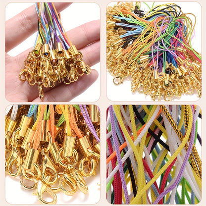 50PCS 70mm Colorful Nylon Lobster Clasp Strap Set