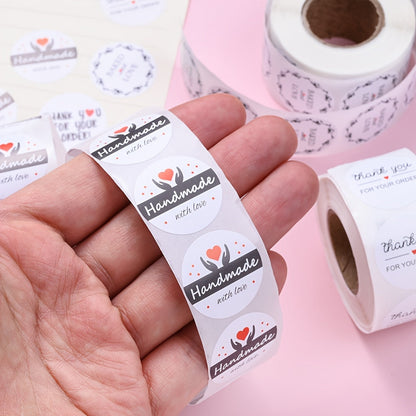 500PCS Thank You Self-Adhesive Sticker Roll
