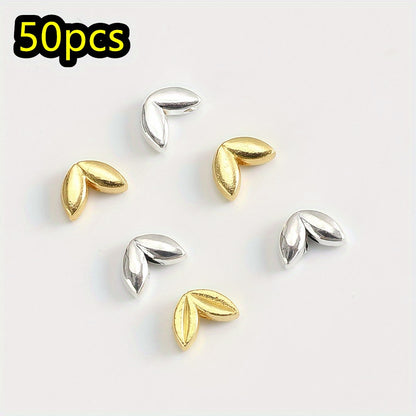 50pcs/set Antique Ear of Wheat Spacer Beads