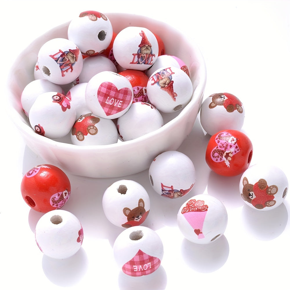 Love Bear Wooden Beads